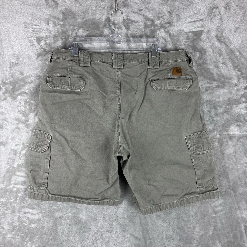 Vintage Carhartt Duck Work Shorts Canvas Green Men's Size 42 Utility Outdoor